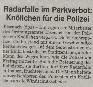 Zeitungsmeldung Eisenacher Polizei